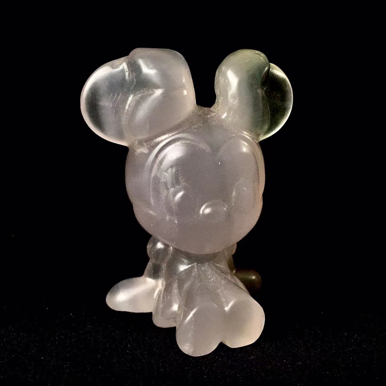 Natural crystal crafts obsidian and opal and fluroite and blue aventurine carving animal Mouse Mickey minnie mouse folk crafts for sale