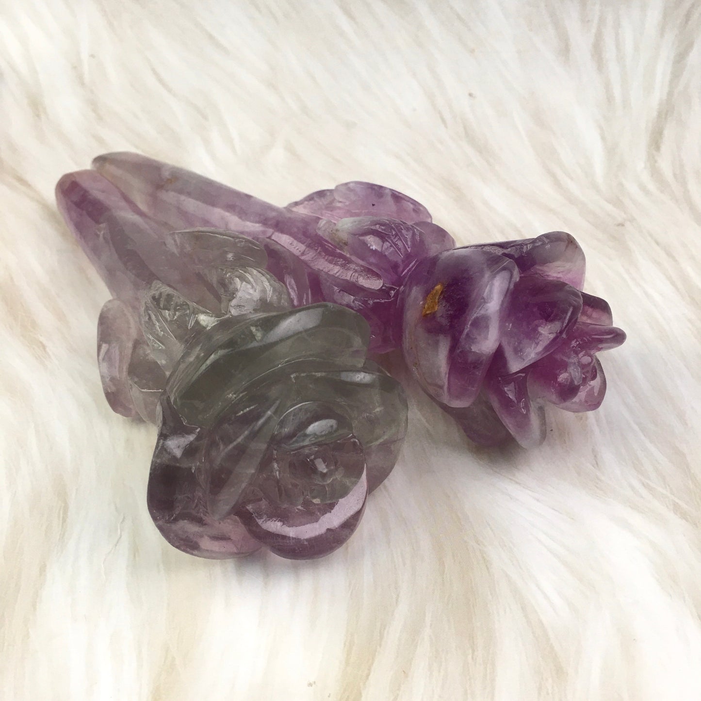 Wholesale natural purple fluorite rose truncheon specimen purple fluorite rose wand raw stone point feng shui quartz for decoraiotion