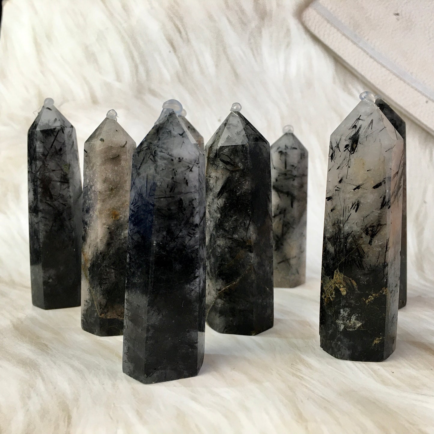 Wholesale High Quality Crystal Rutilated Quartz Black tower for Decoration 1kg