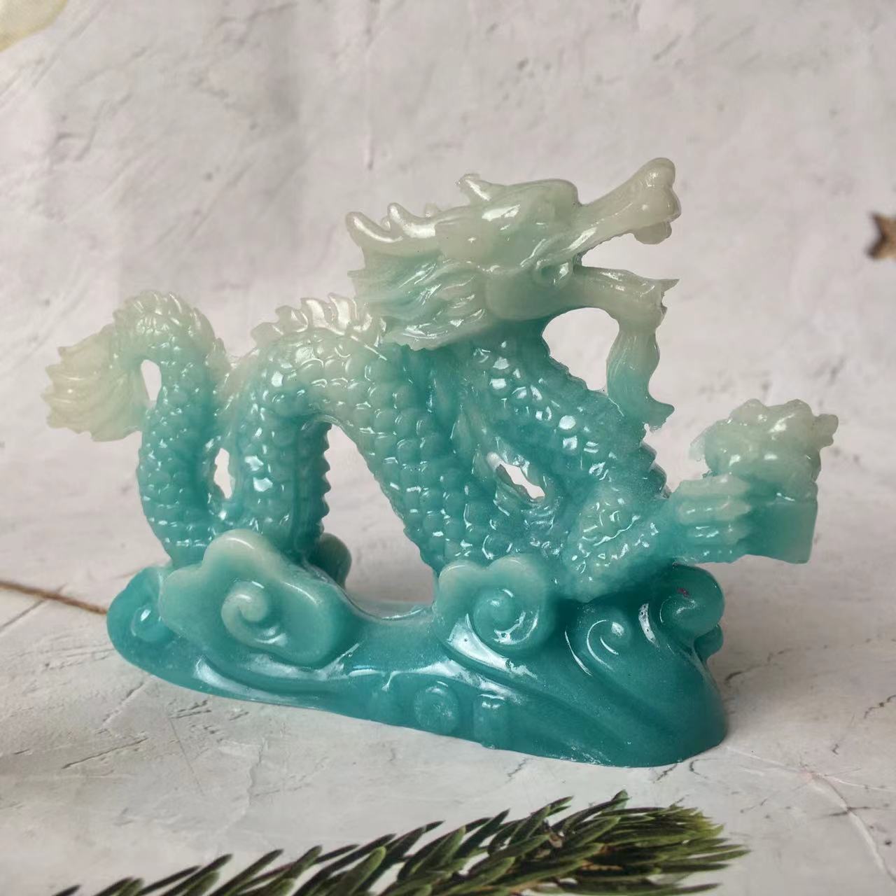 Wholesale crystal luminous dragon carving for gift and Ornament