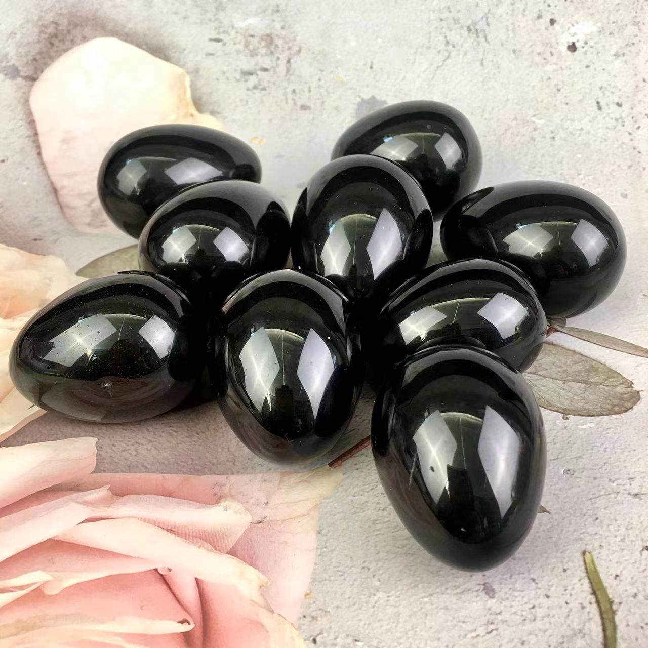 Wholesale crystal natural healing rainbow obsidian egg For Decoration