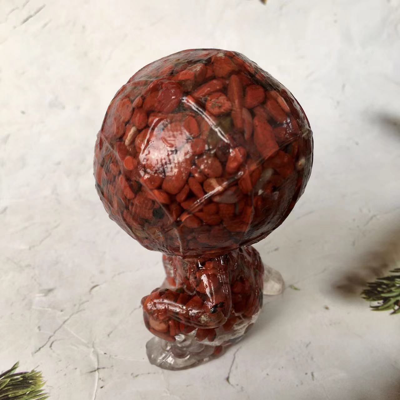 Wholesale Resin Chip Carving Crafts Natural Spider People/Man for Decoration