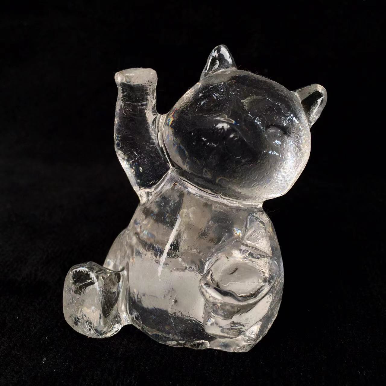 Wholesale resin money fortune cat carveds animal gift folk crafts healing souvenirs decoration