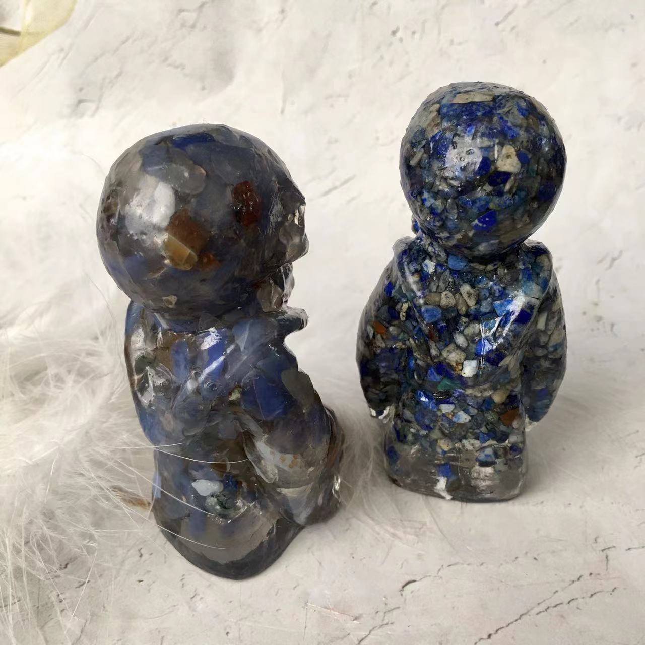 Natural healing crystals gravel chip carving epoxy resin crystal crafts crystal death