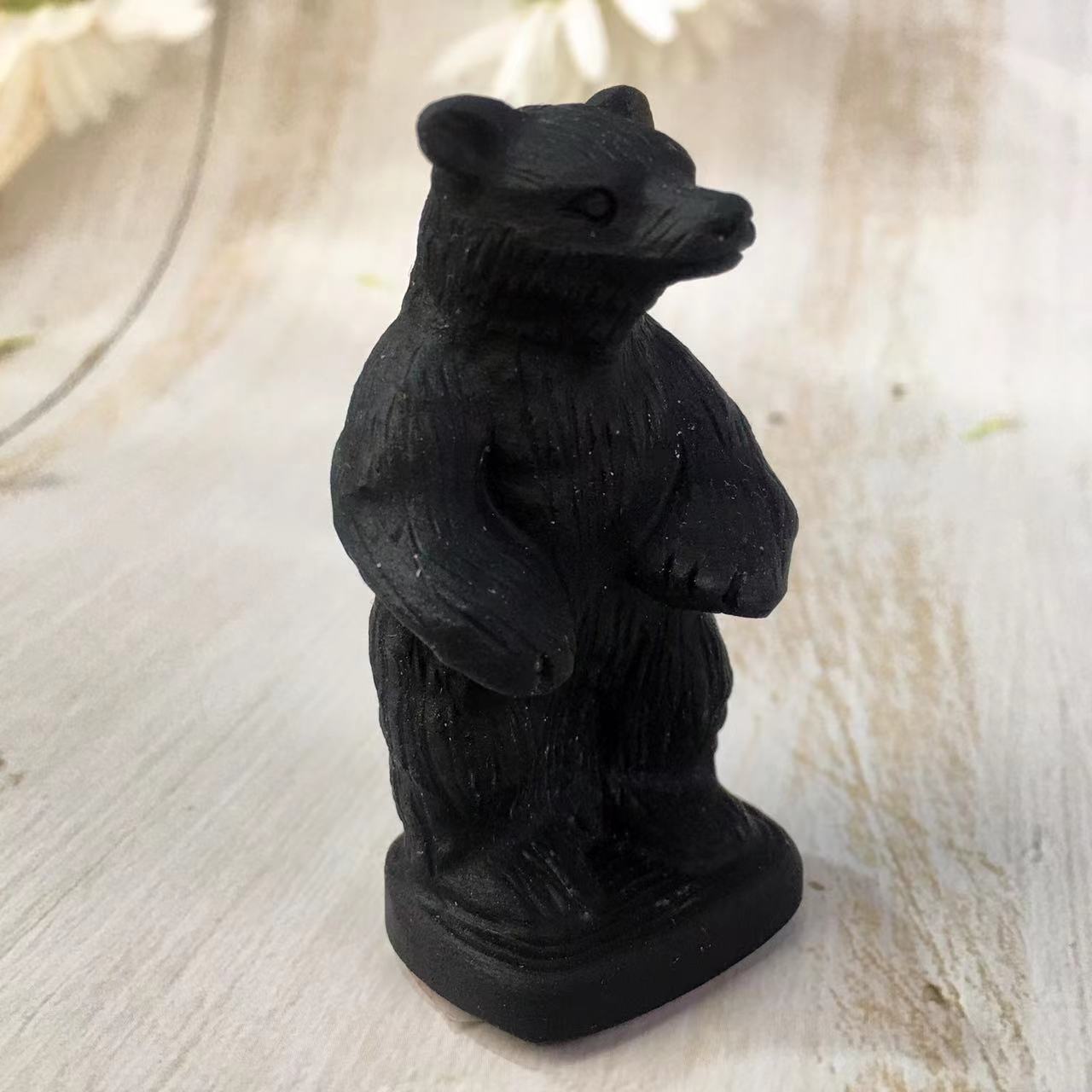 Wholesale high quality reiki naturalcrystal Black obsidian carving Collection for decoraiotion