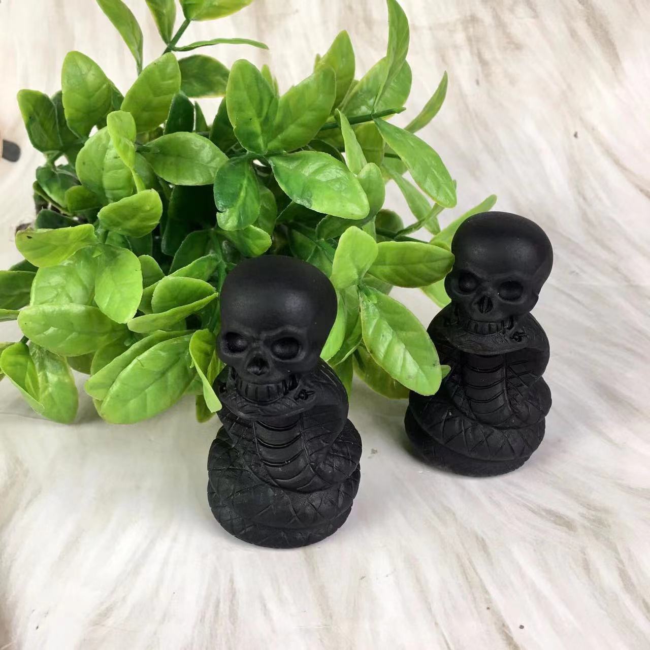 Wholesale high quality reiki naturalcrystal Black obsidian carving Collection for decoraiotion