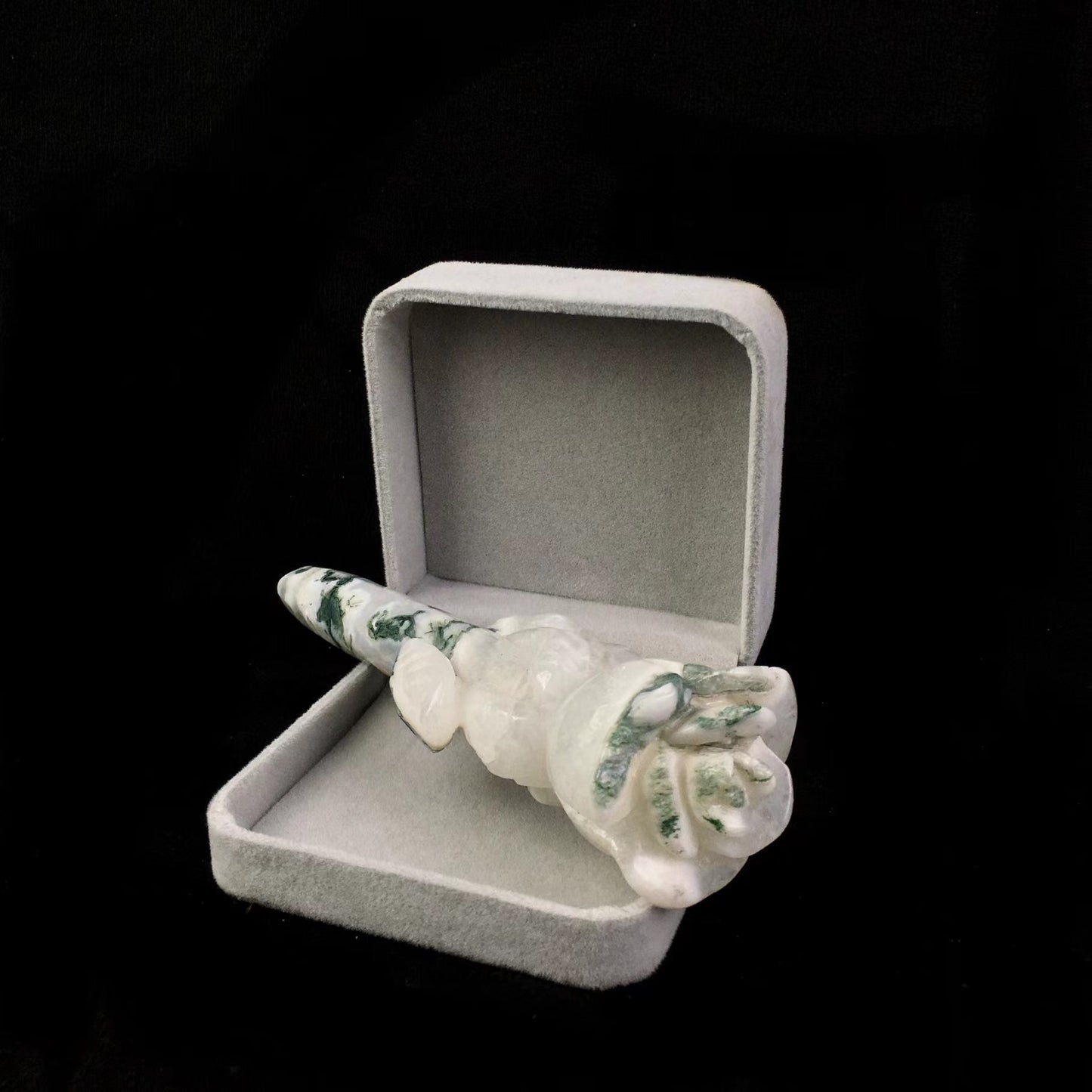 Wholesale natual crystals healing stones moss agate rose wand tower moss agate crystal rose wand for decoraiotion