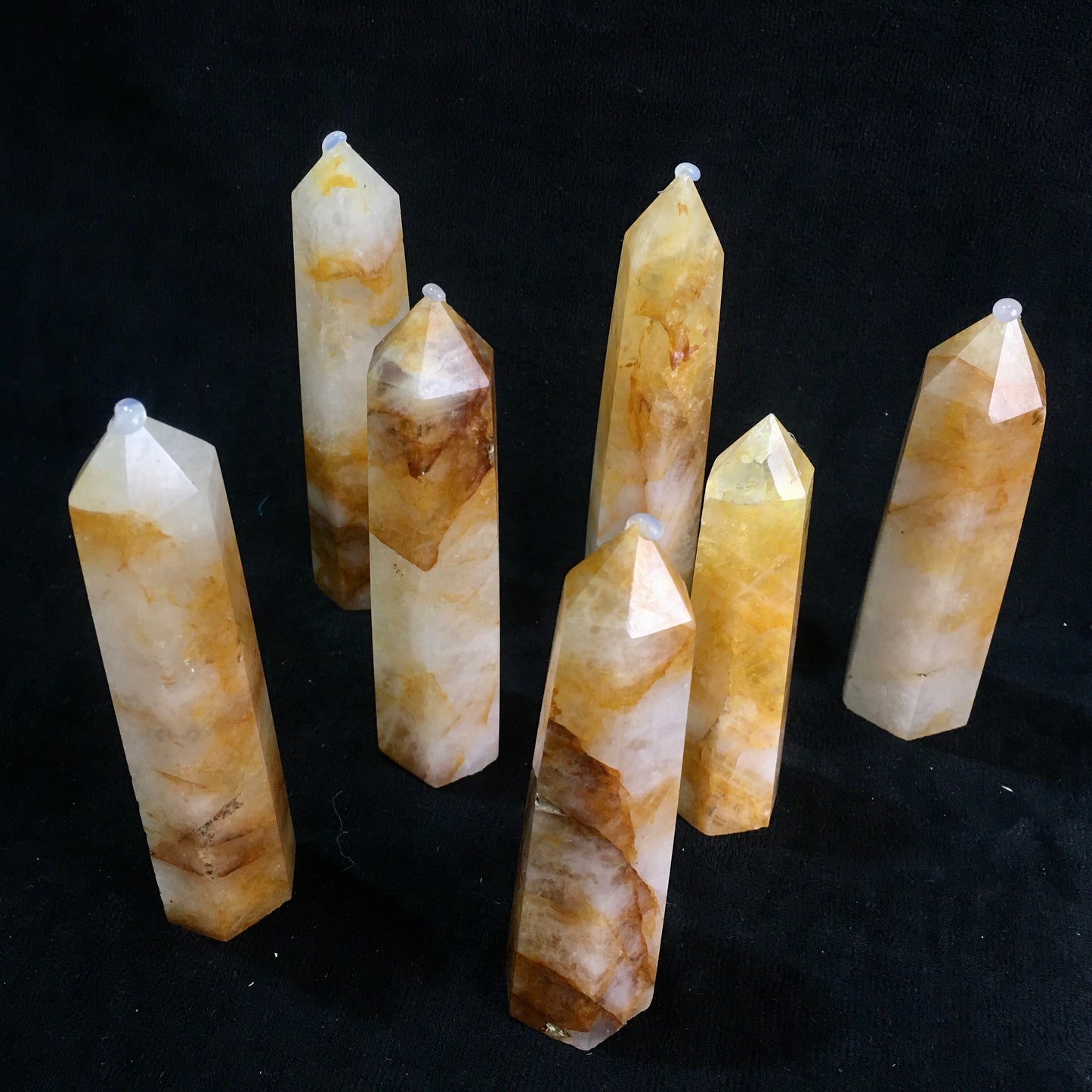 Wholesale high quality reiki natural crystal Gloden healer tower for decoraiotion 1kg