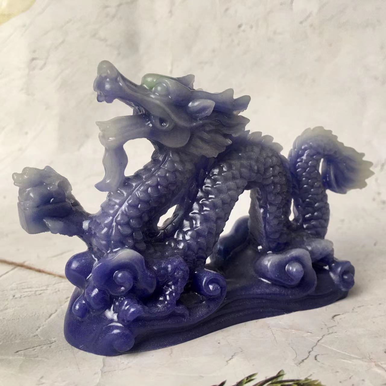 Wholesale crystal luminous dragon carving for gift and Ornament
