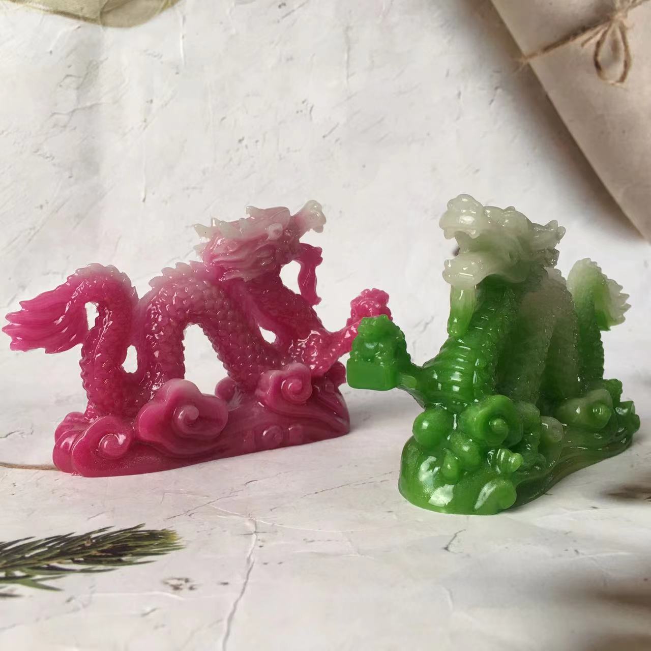 Wholesale crystal luminous dragon carving for gift and Ornament