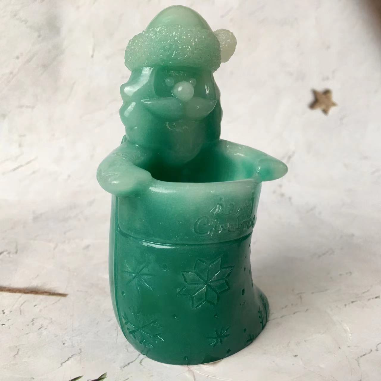 Wholesale crystal luminous High-quality Santa claus carving santa claus For Party Home Decor