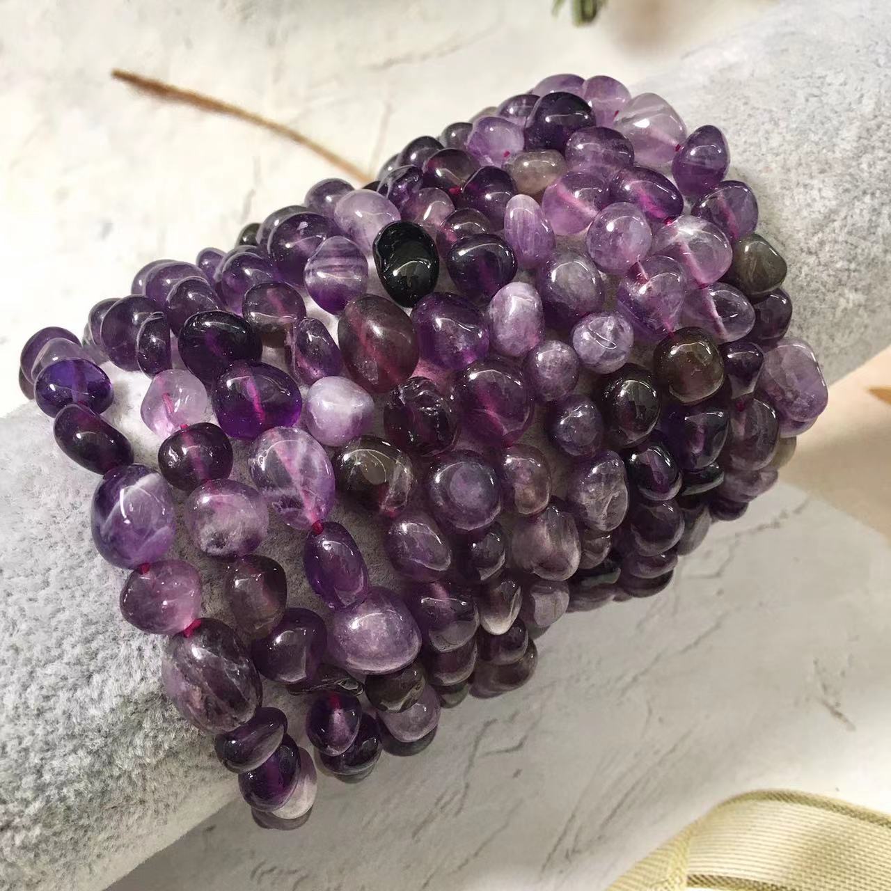 Gemstone bracelet healing bracelets amethyst chips Women's bracelets