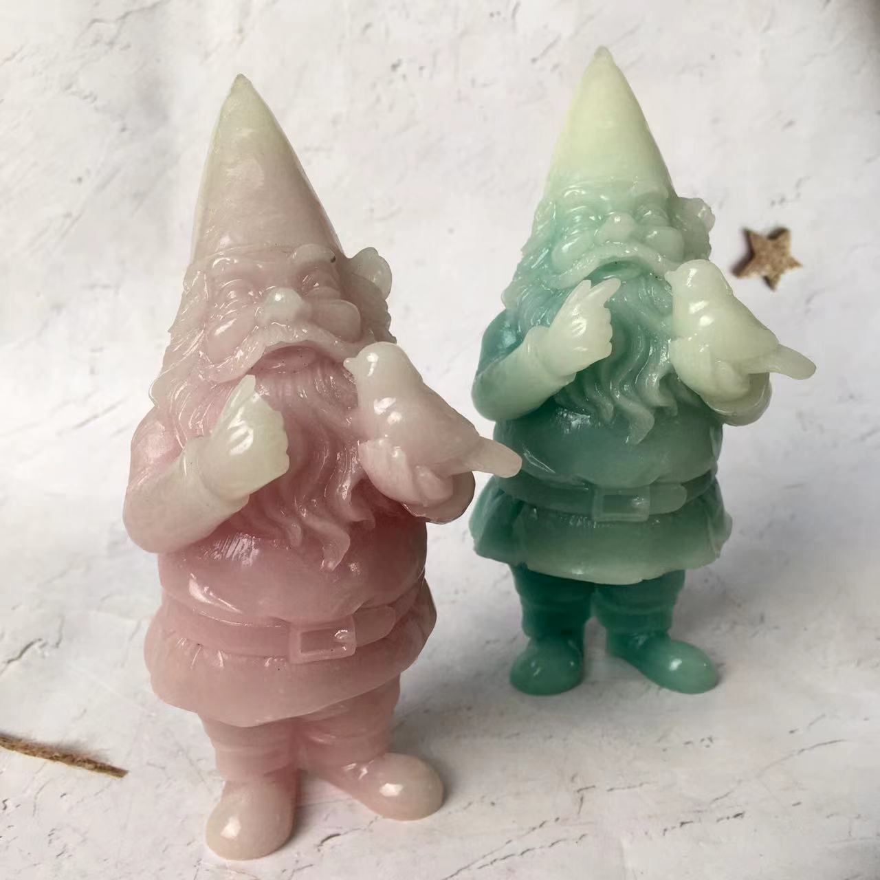 Wholesale crystal luminous High-quality Santa claus carving santa claus For Party Home Decor