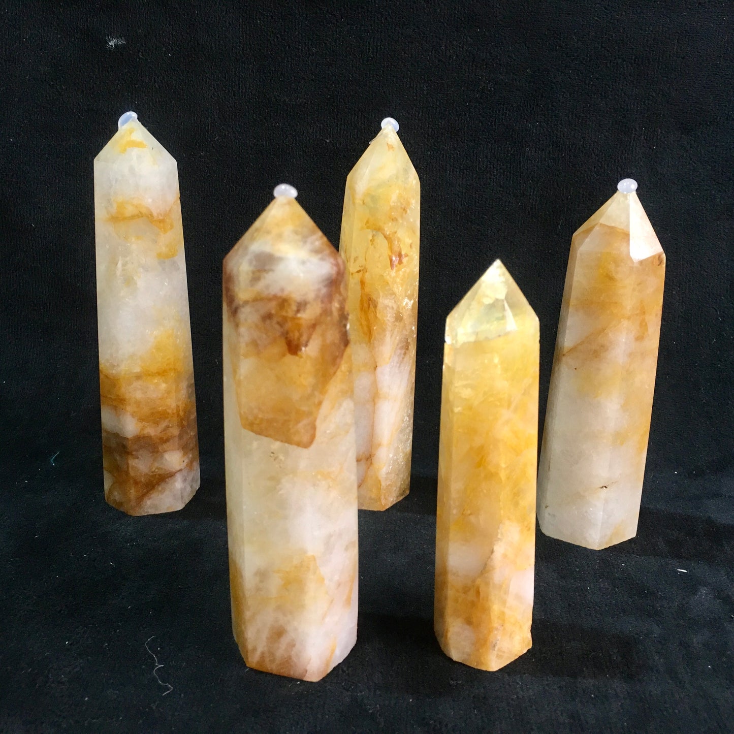 Wholesale high quality reiki natural crystal Gloden healer tower for decoraiotion 1kg