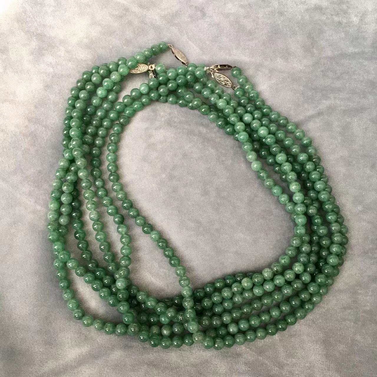 Natural Stone Gemstone Green Aventurine Necklace 6mm