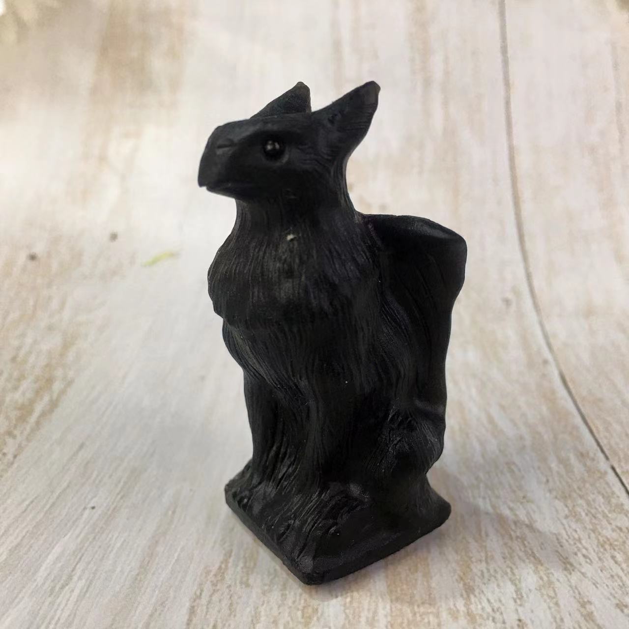 Wholesale high quality reiki naturalcrystal Black obsidian carving Collection for decoraiotion