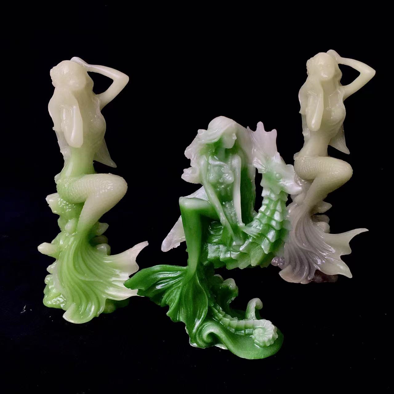 Wholesale Luminous Crystal Carving Mermaid For gift