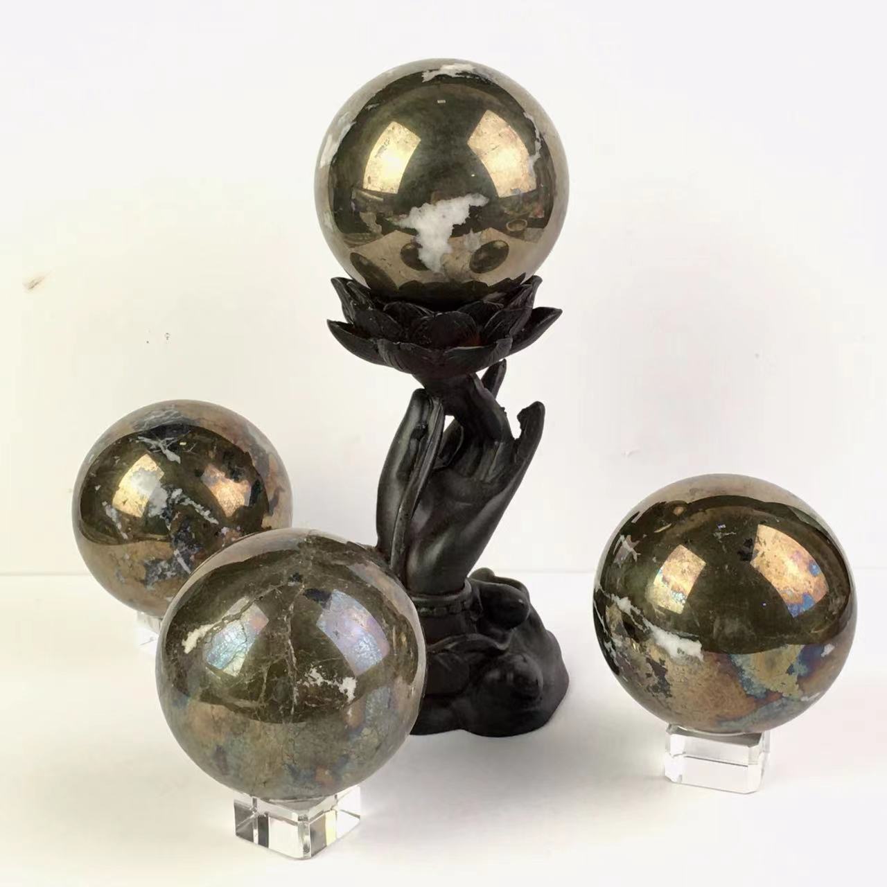 Wholesale Natural Quartz Crystals Healing Stones Pyrite Ball sphere Fengshui Sphere 1kg