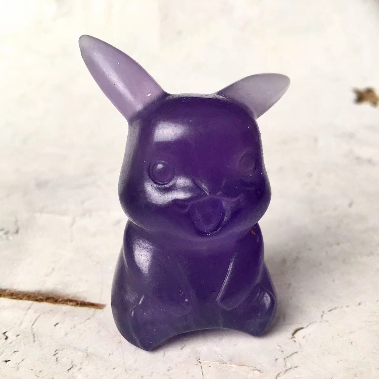 Wholesale Natural crystal High Quality Natural Orange Calcite Crystal Carved Rose quartz and Fluroite Pikachu for Decoration