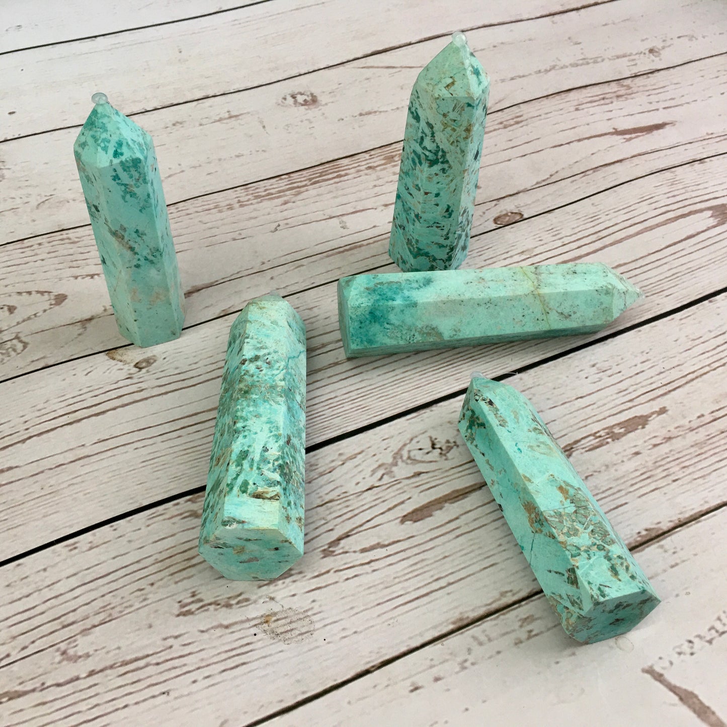 Wholesale high quality reiki natural American turquoise Healing stone tower for decoraiotion1kg