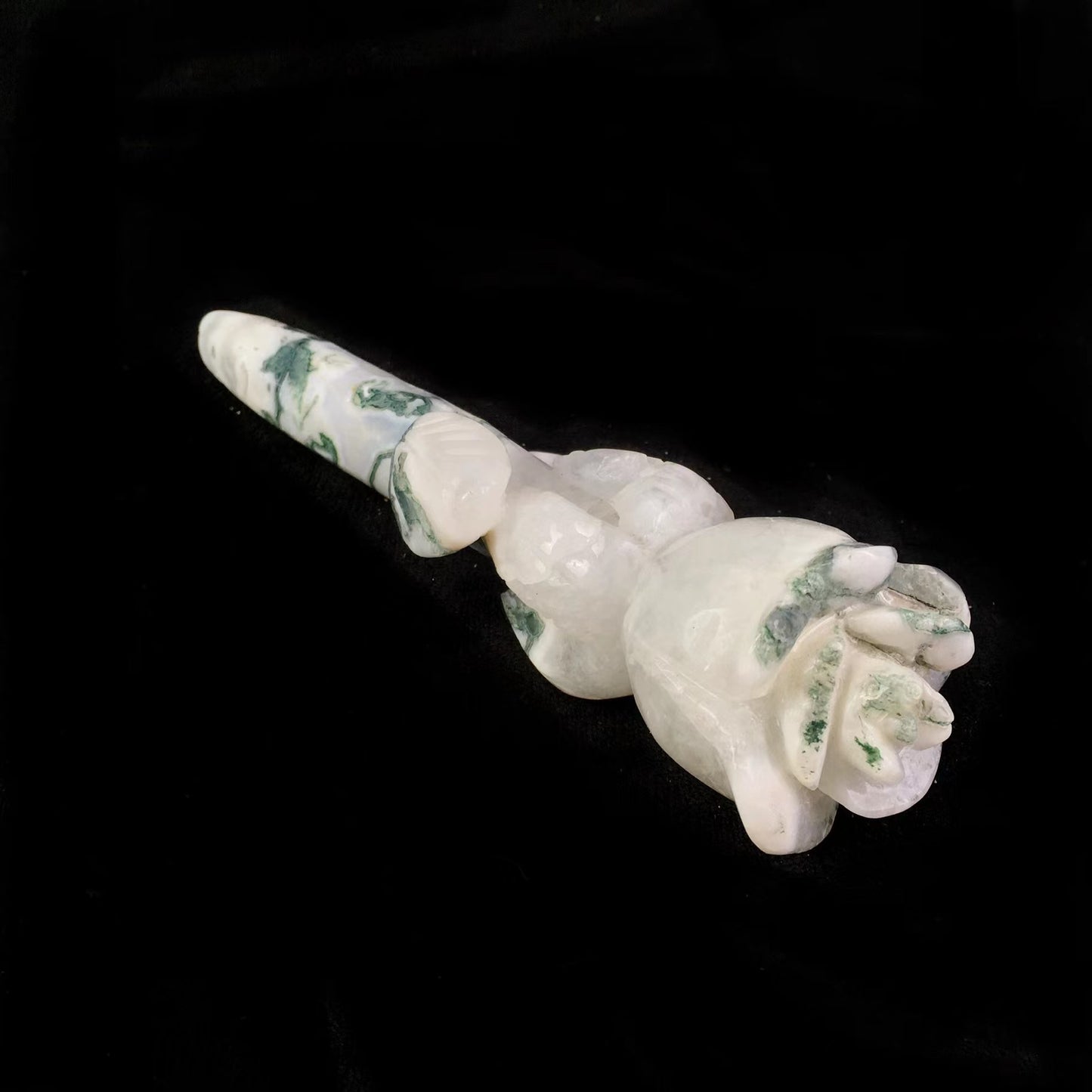 Wholesale natual crystals healing stones moss agate rose wand tower moss agate crystal rose wand for decoraiotion