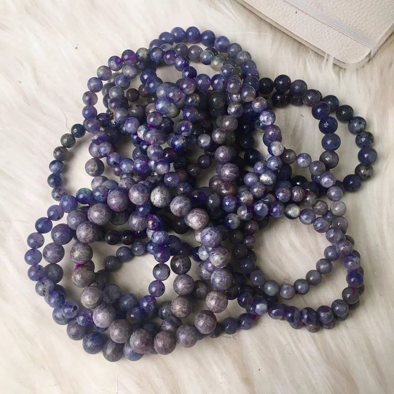 Wholesale Natural Tanzanite Stone7- 8mm Jewelry Charm A grade Tanzanite Bracelet For Women
