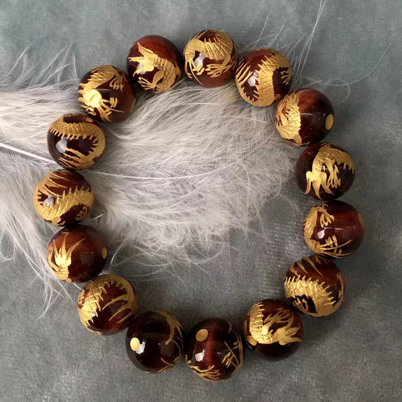 Wholesale Grade AB+ Natural Stone Bead 8/10/12/14/16/18MM Mens Tiger Eye Bracelet Gemstone Jewelry