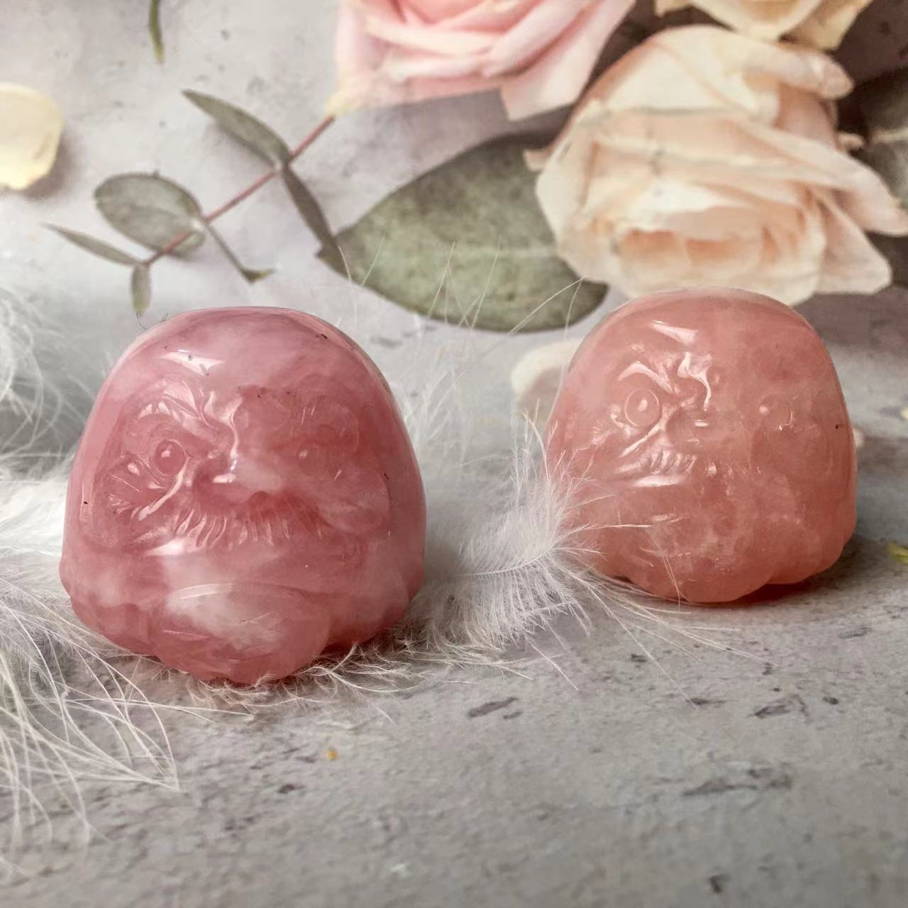 Wholesale High Quality Hand Carved Natural Ornaments Rose Quartz Dharma Crystal Blue aventurine Dharma and Howlite DharmaFor Healing Gift