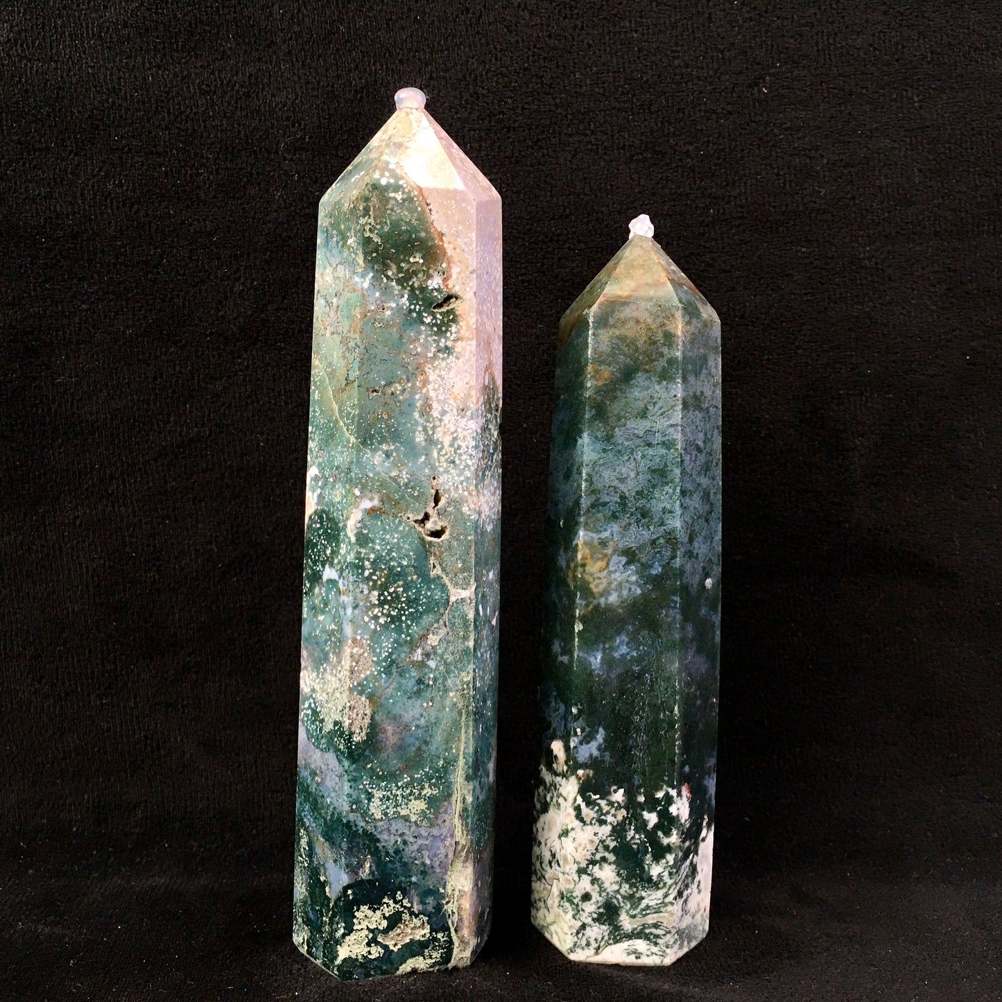 Wholesale natural ocean jasper tower for decoration 1kg