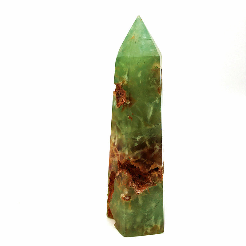 Wholesale high quality crystals prehnite tower for decoraiotion 1kg
