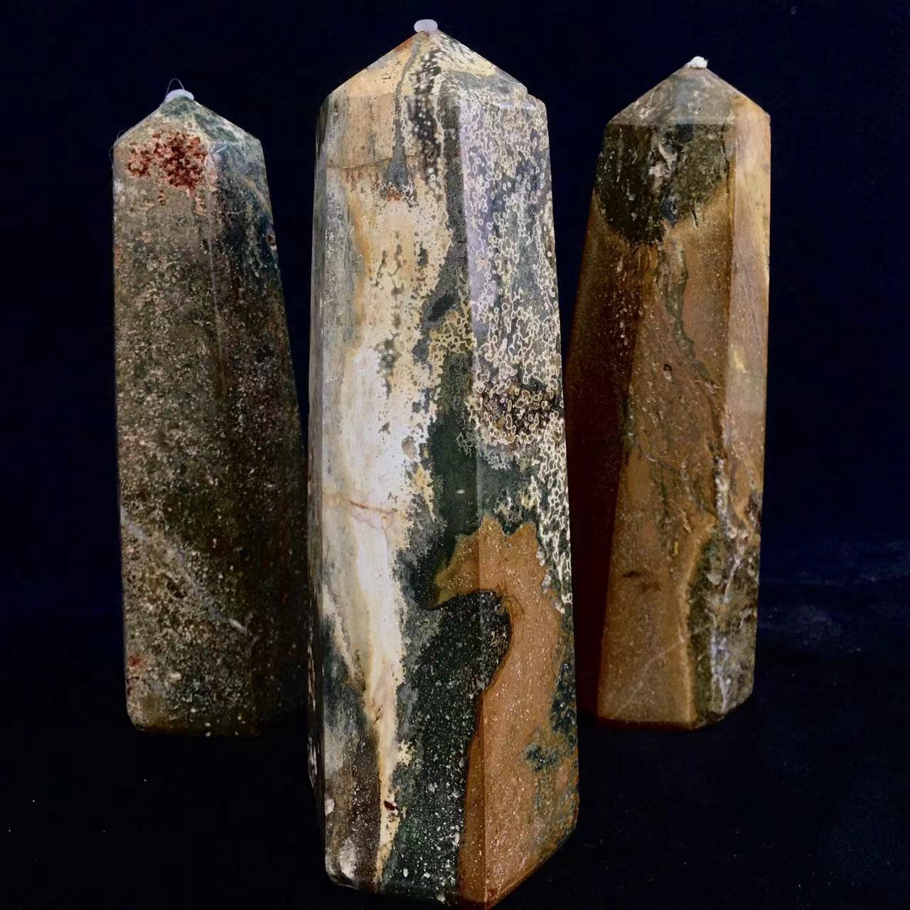 Wholesale ocean jasper natural crystals tower for decoration 1kg