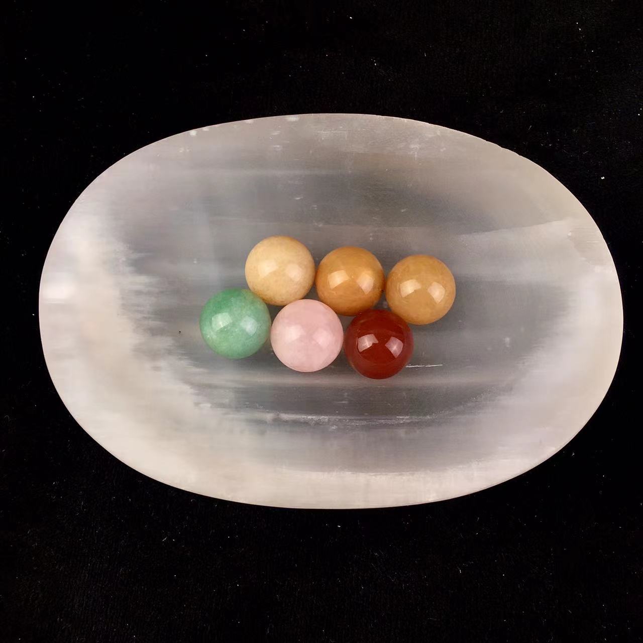 Wholesale high quality reiki natural crystal selenite bowl for decoraiotion