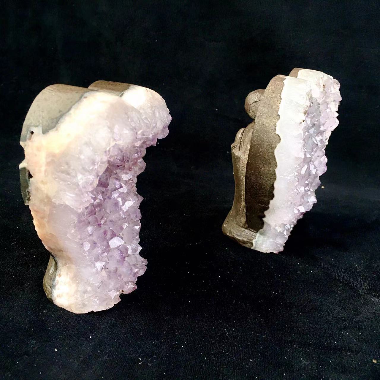 Wholesale high quality reiki natural crystal amethyst cluster angle carving for decoraiotion