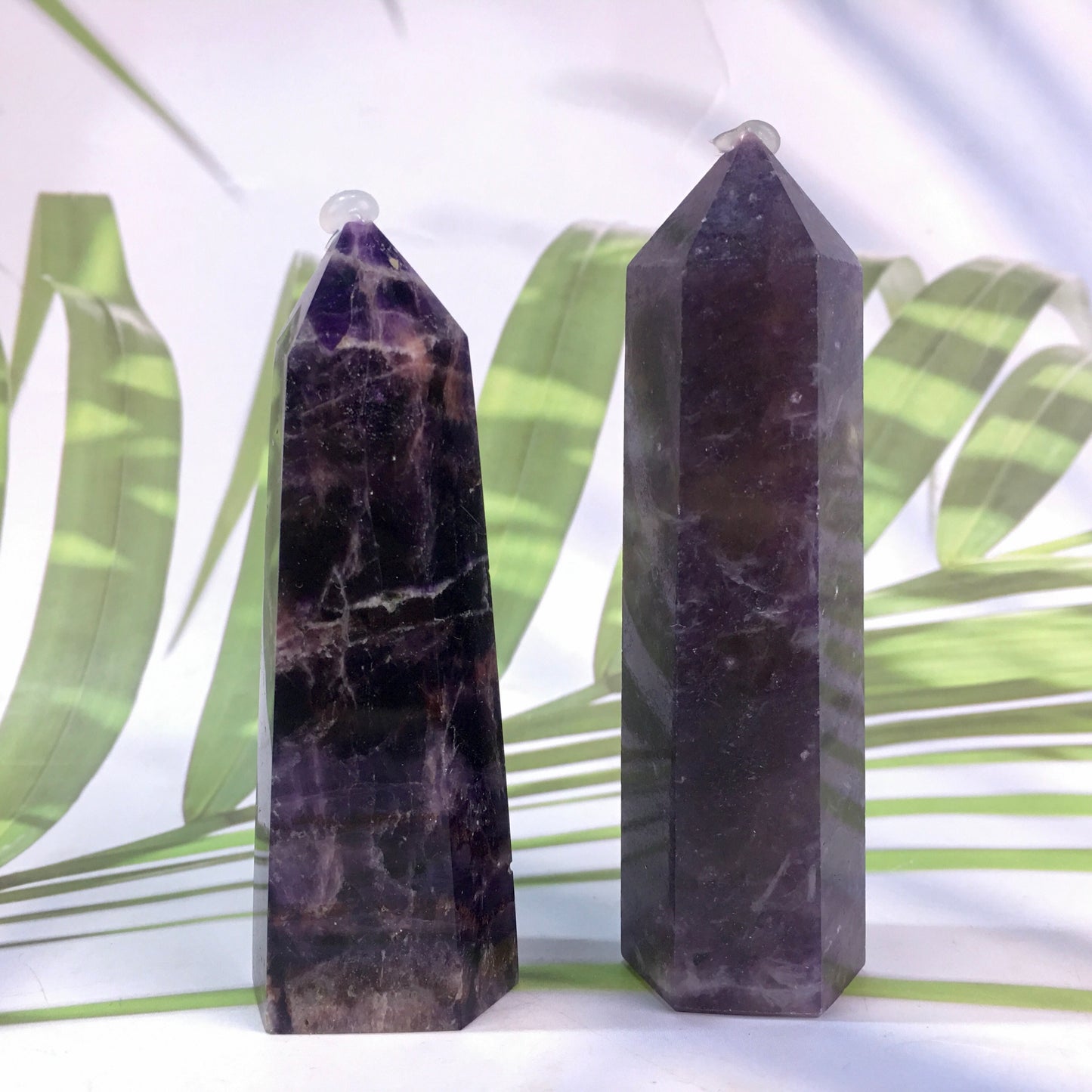 Wholesale natural healing tourmaline purple mica tower for decoration 1kg