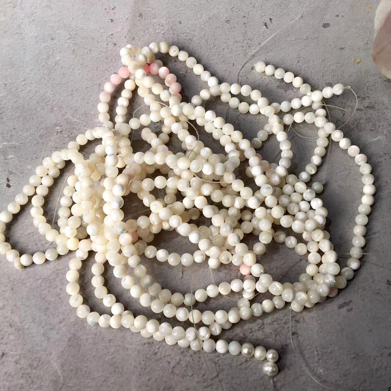 Natural pearl multi color round natural freshwater beads pearls jewelry5.6MM