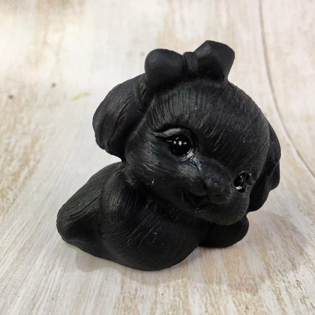 Wholesale high quality reiki naturalcrystal Black obsidian carving Collection for decoraiotion