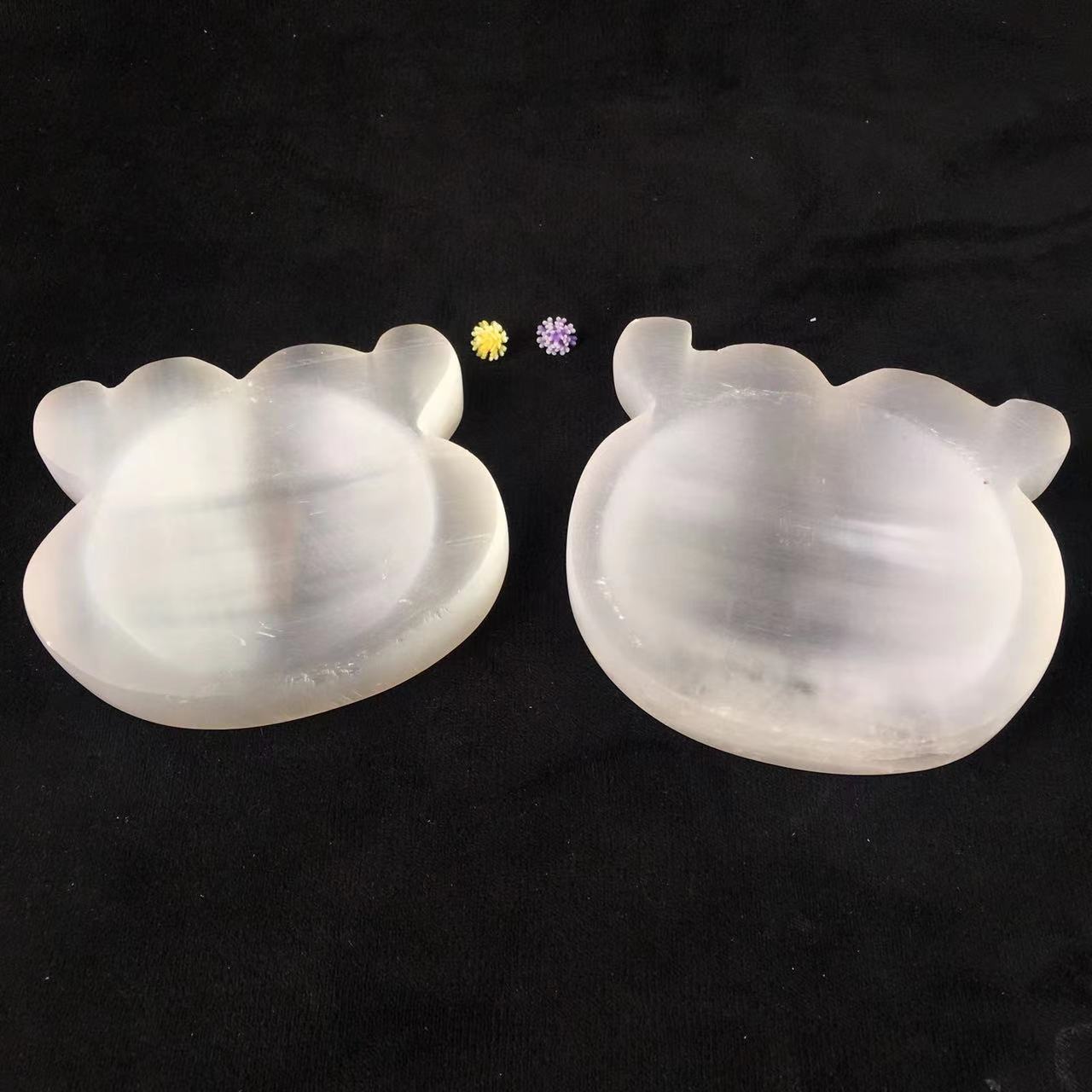 Wholesale high quality reiki natural crystal selenite bowl for decoraiotion