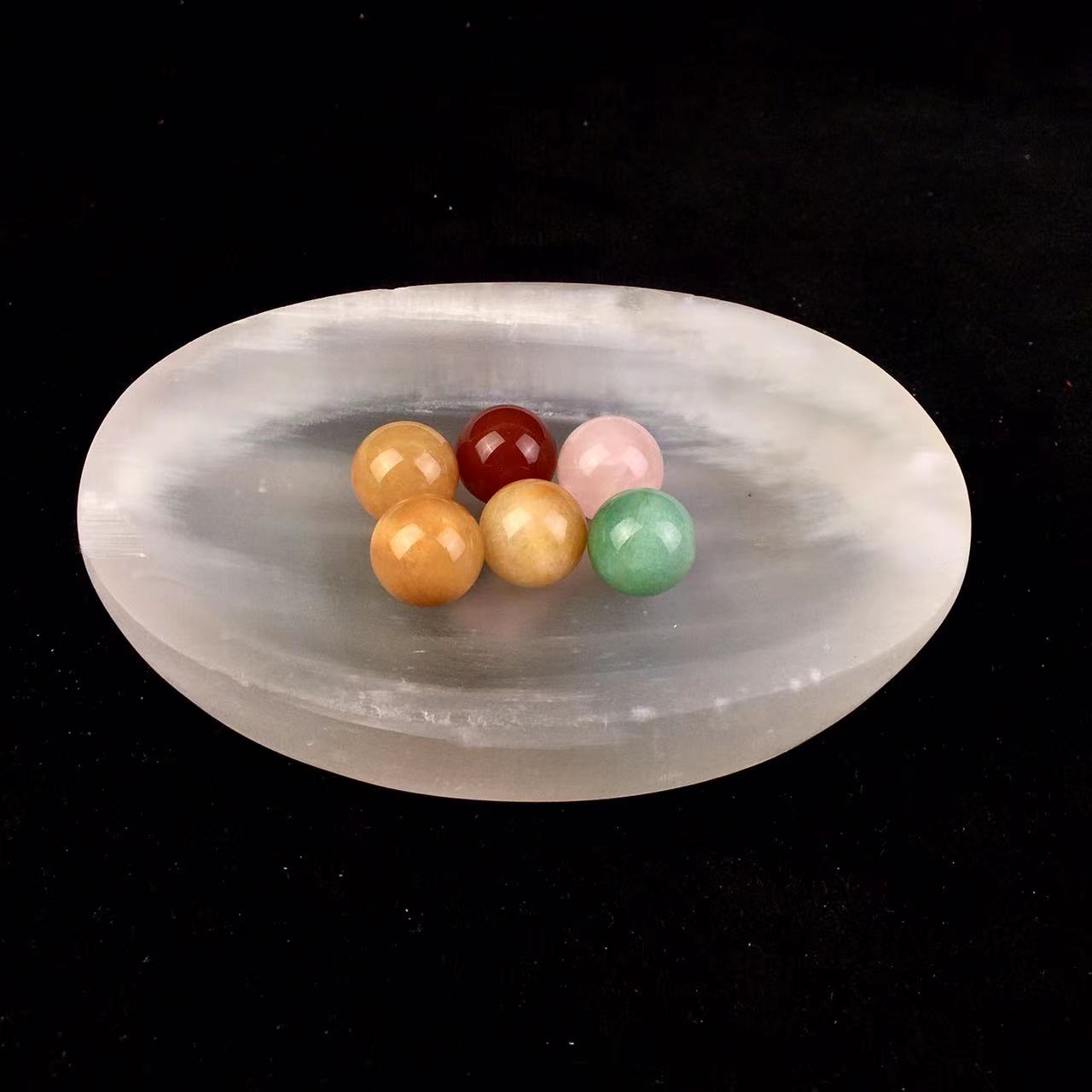 Wholesale high quality reiki natural crystal selenite bowl for decoraiotion