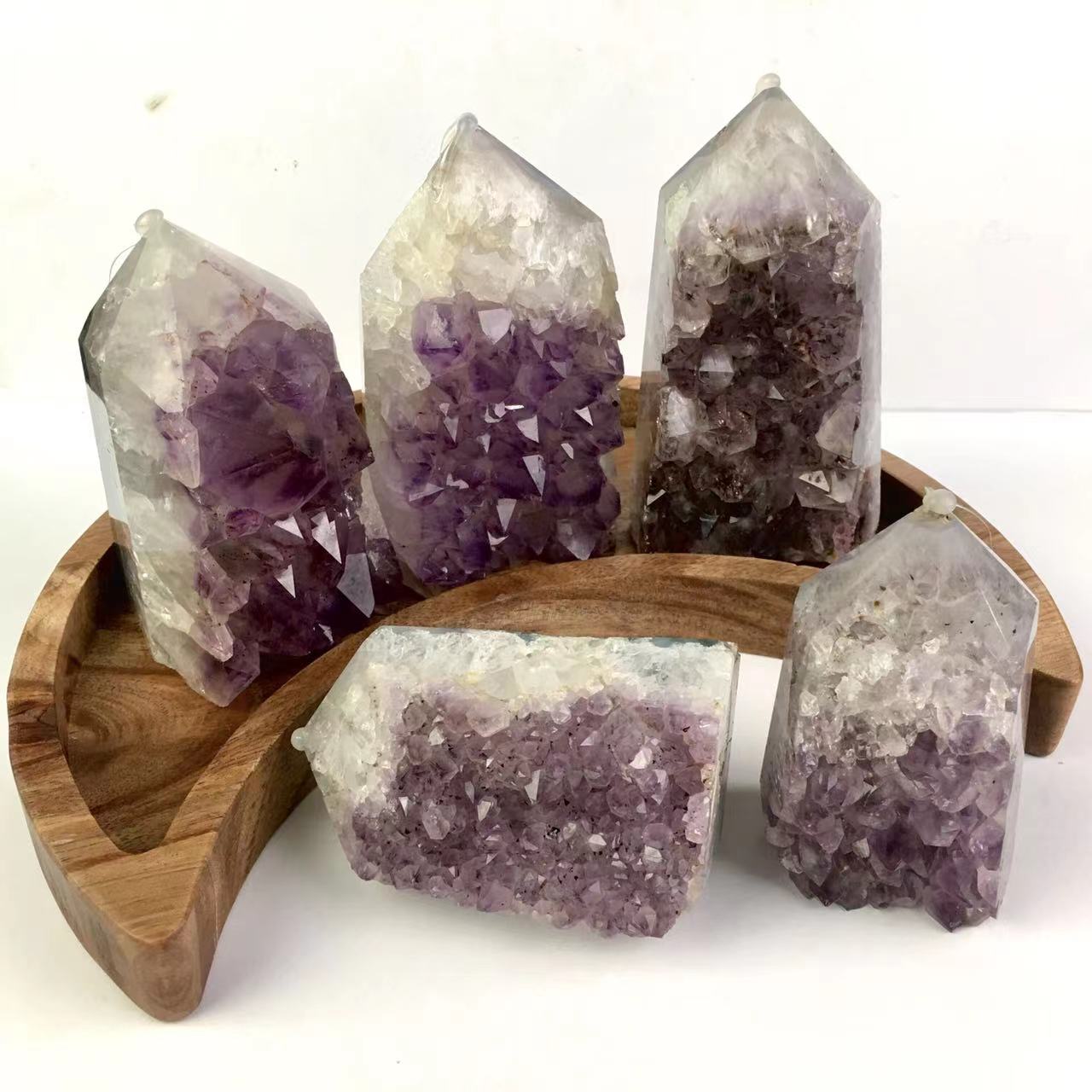 Wholesale high quality reiki natural Amethyst cluster Healing stone tower for decoraiotion1kg