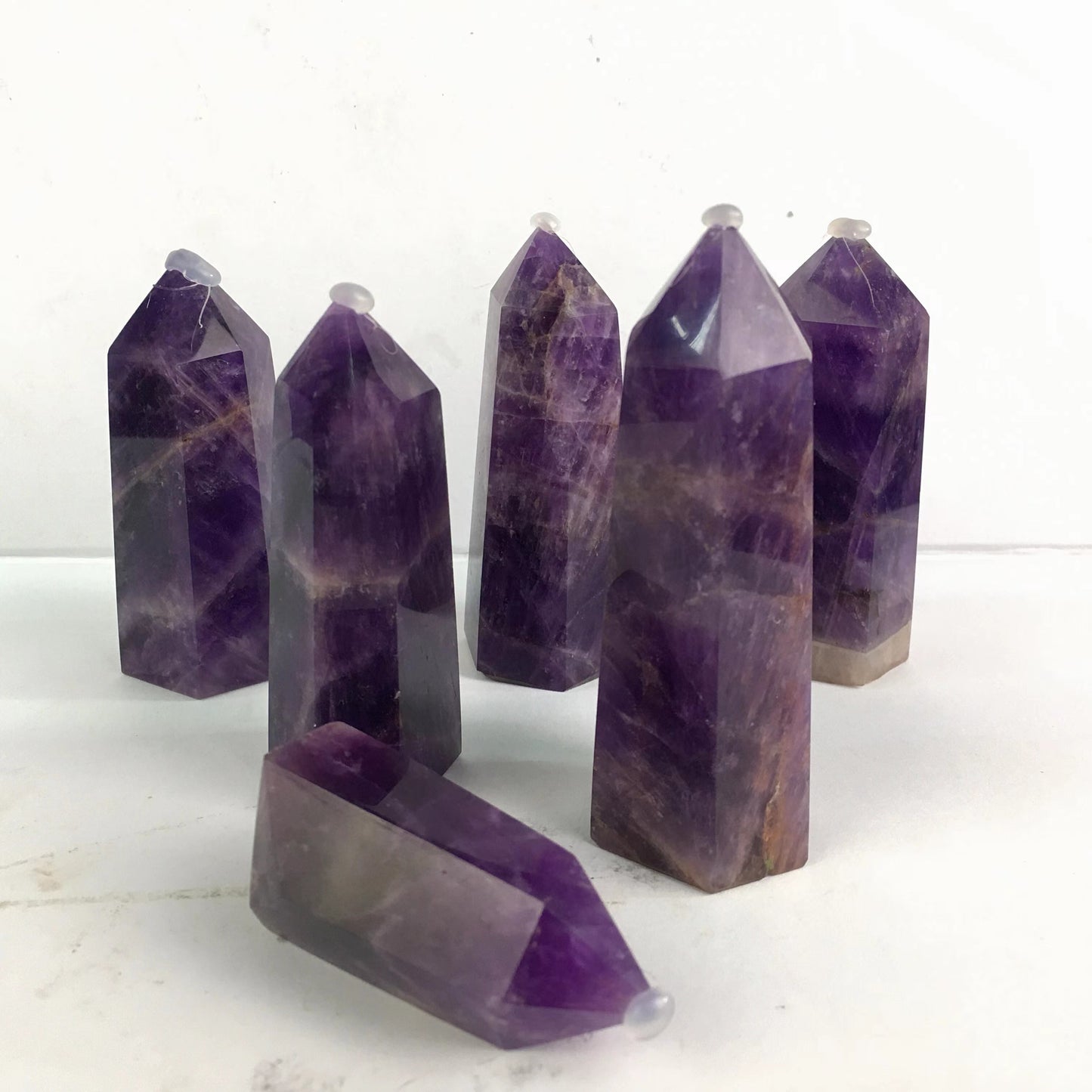 Wholesale high quality reiki natural Amethyst crystal Healing stone tower for decoraiotion1kg