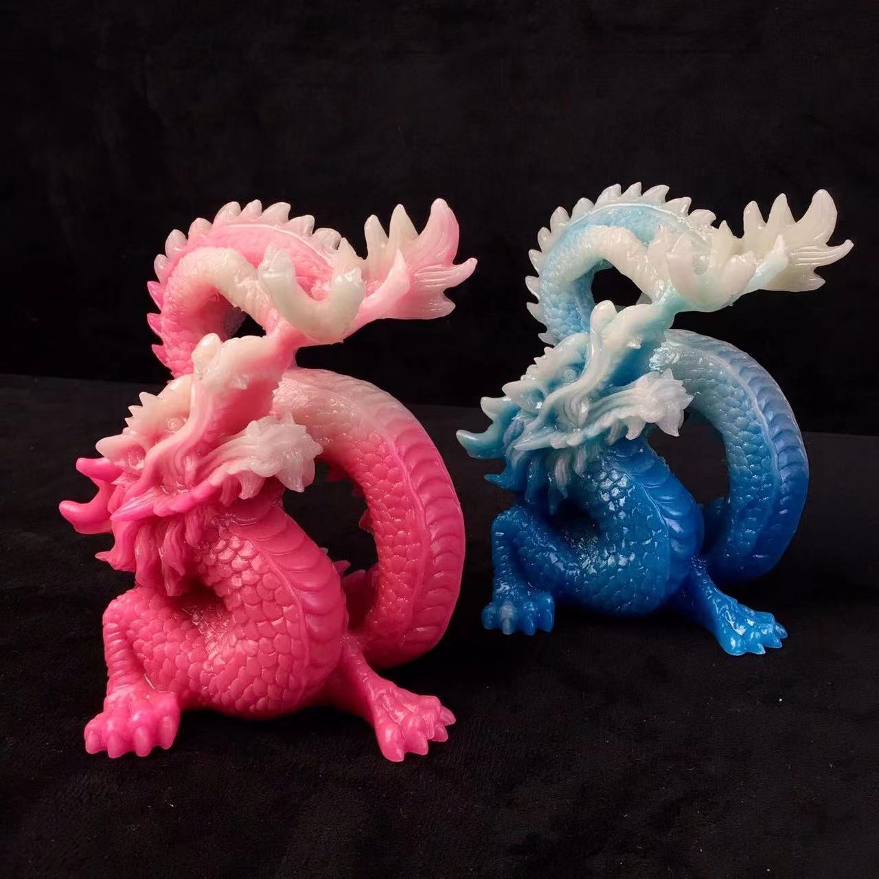 Wholesale crystal luminous High-quality Luminous Stone dragon stand for gift Ornament