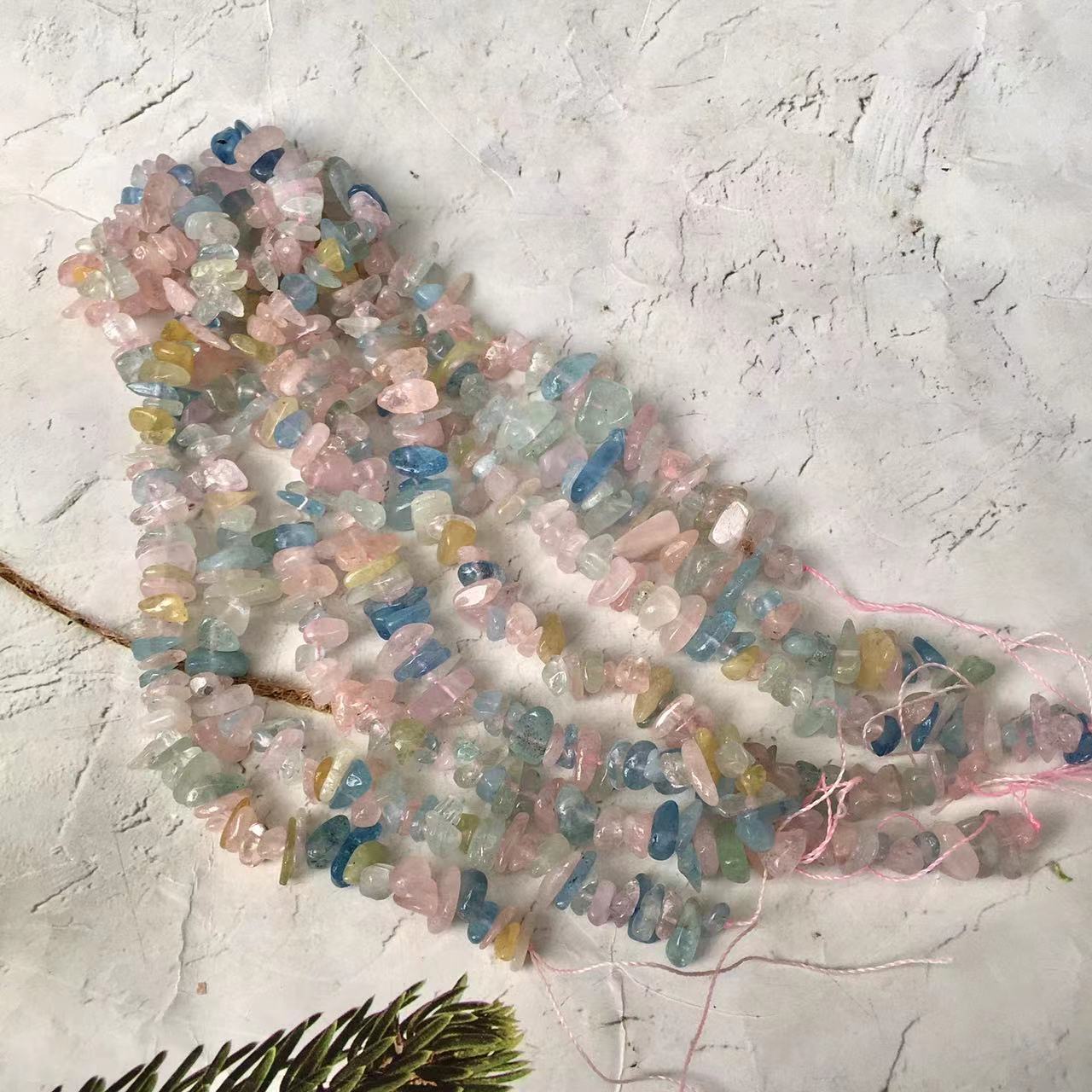 Natural Natural Crystal Rock Quartz Chips Tumble Stone Loose Gemstone Beads for Jewelry Making