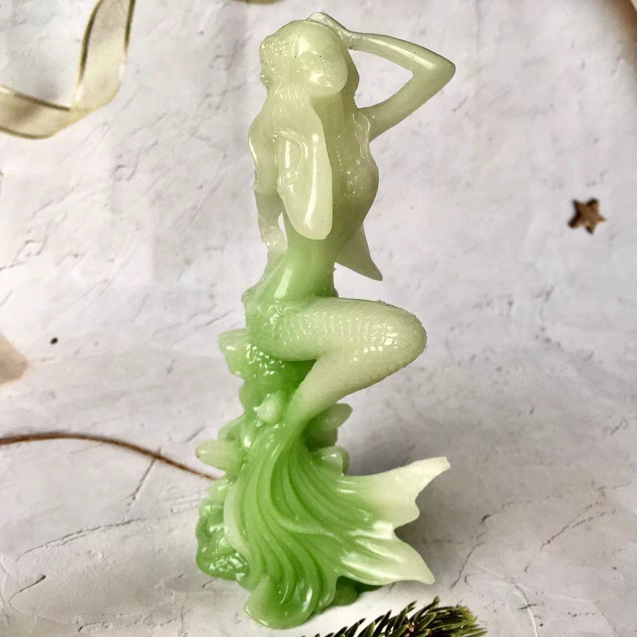 Wholesale Luminous Crystal Carving Mermaid For gift