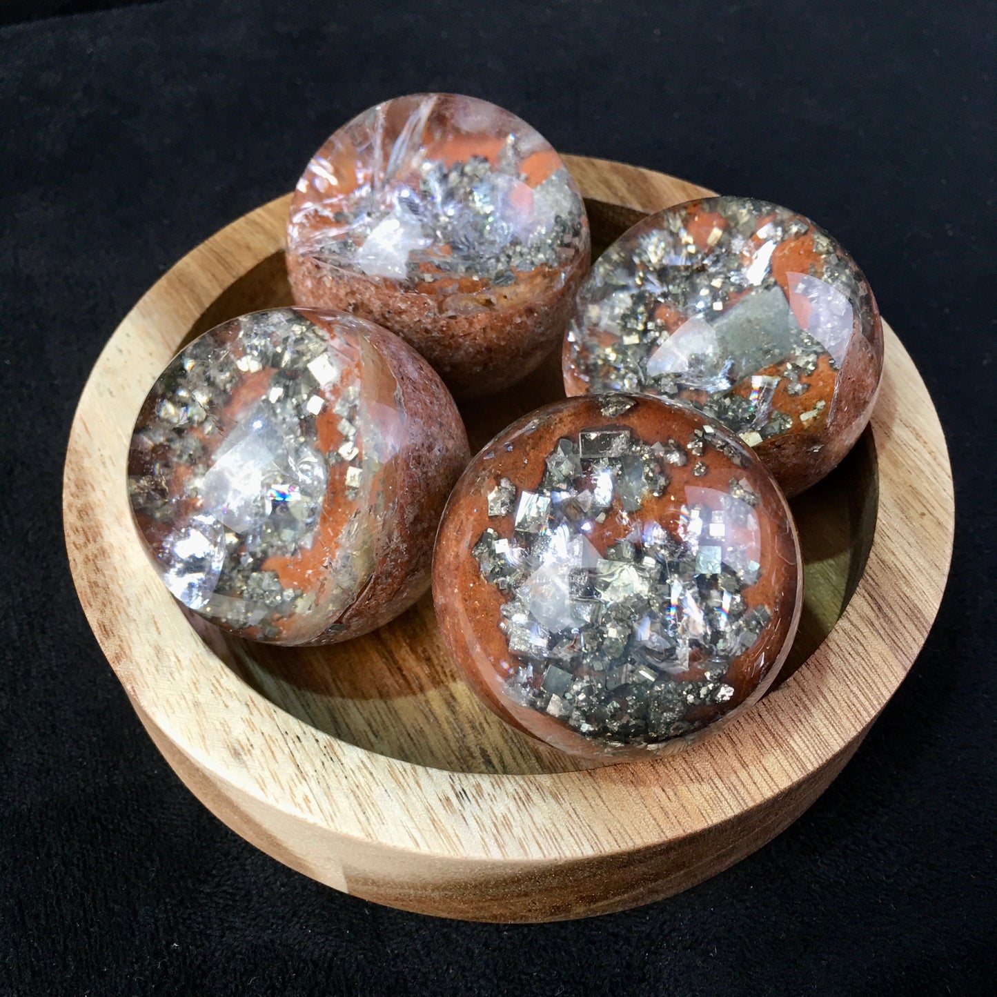 Wholesale Natural Healing Garden quartz sphere with pyrite crystal for decoration 1 pc