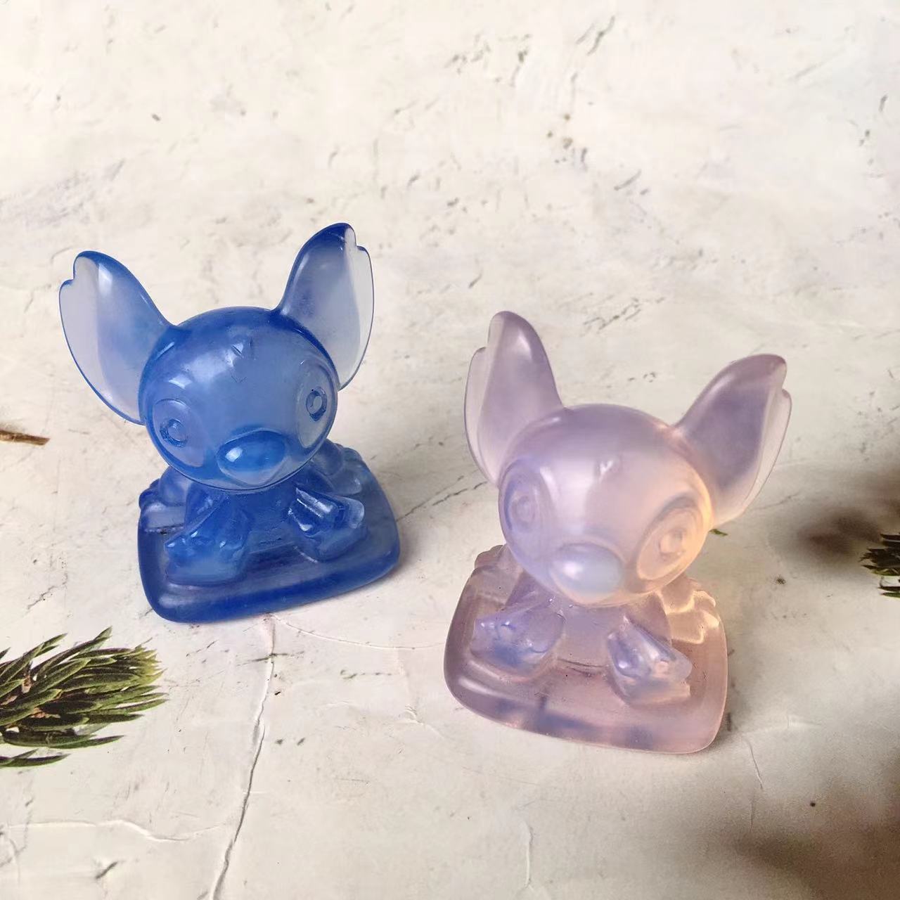 Wholesale High quality Stitch opal carving for gift stitch healing crystal carving