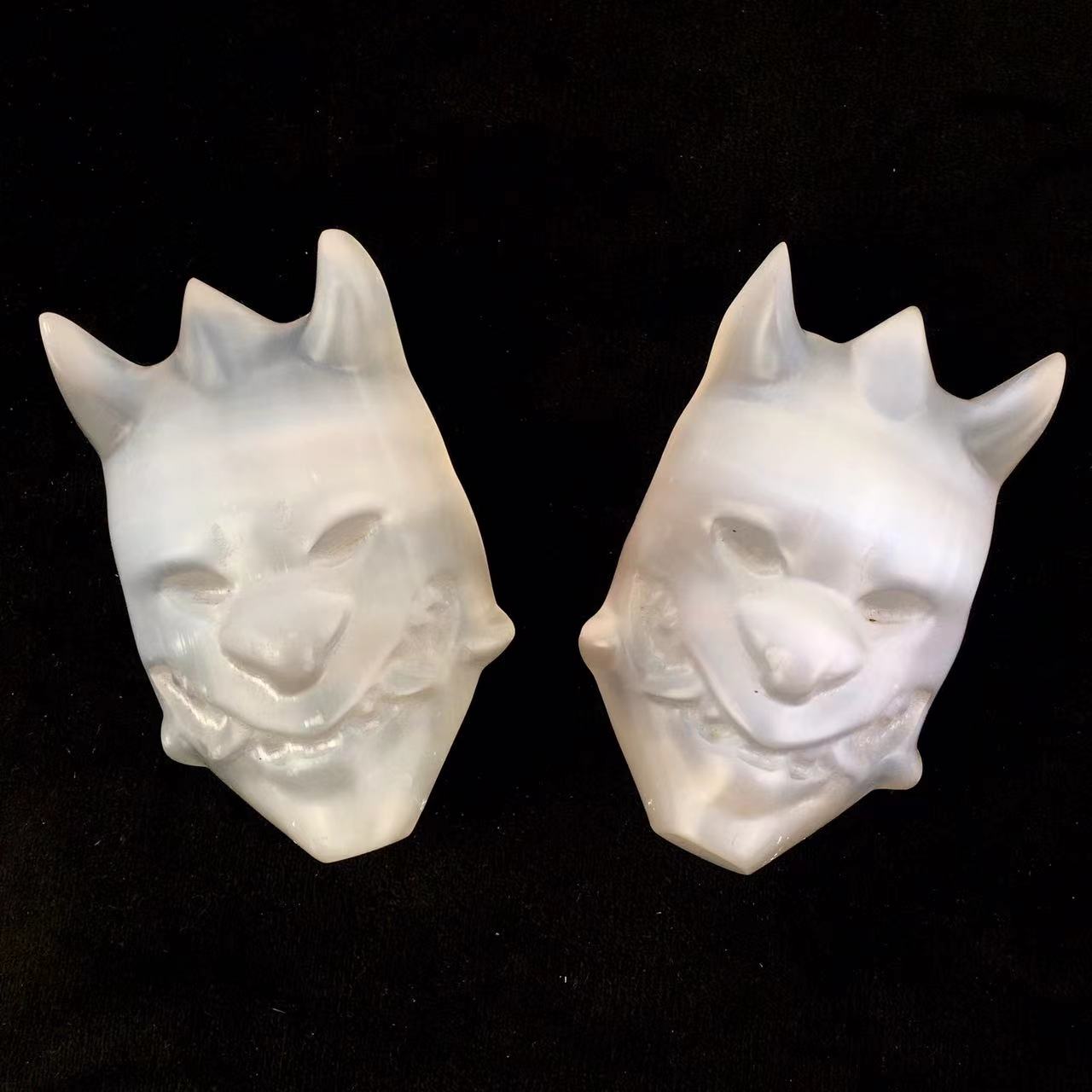High quality wholesale Hand carved Natural Crystal Selenite Mask For Decoration