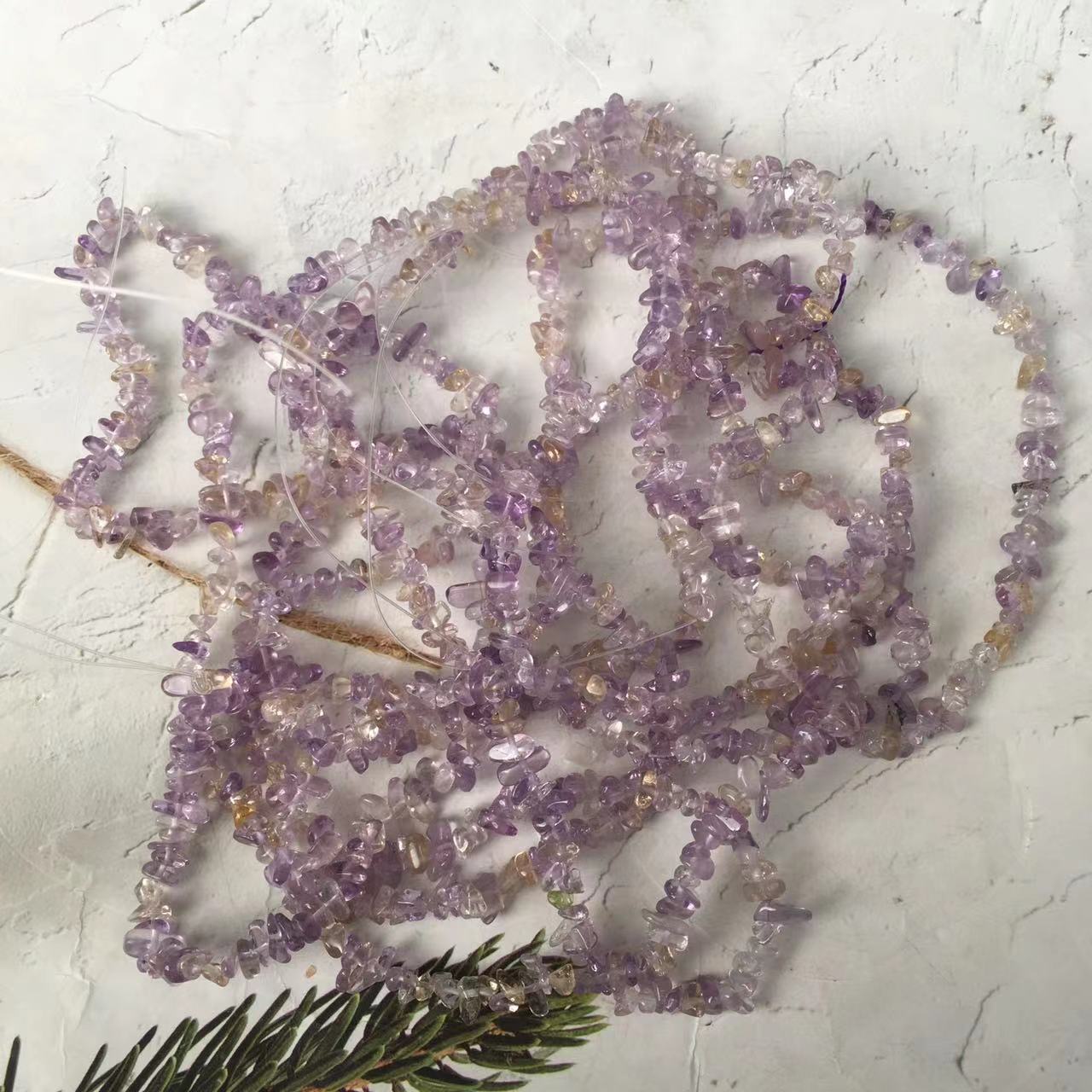 Natural Natural Crystal Rock Quartz Chips Tumble Stone Loose Gemstone Beads for Jewelry Making