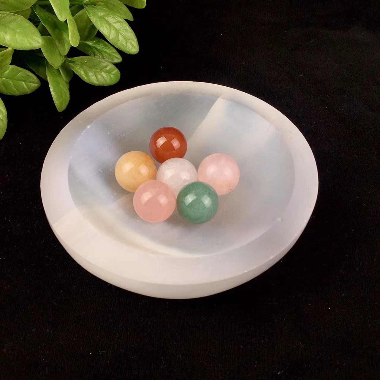 Wholesale high quality reiki natural crystal selenite bowl for decoraiotion