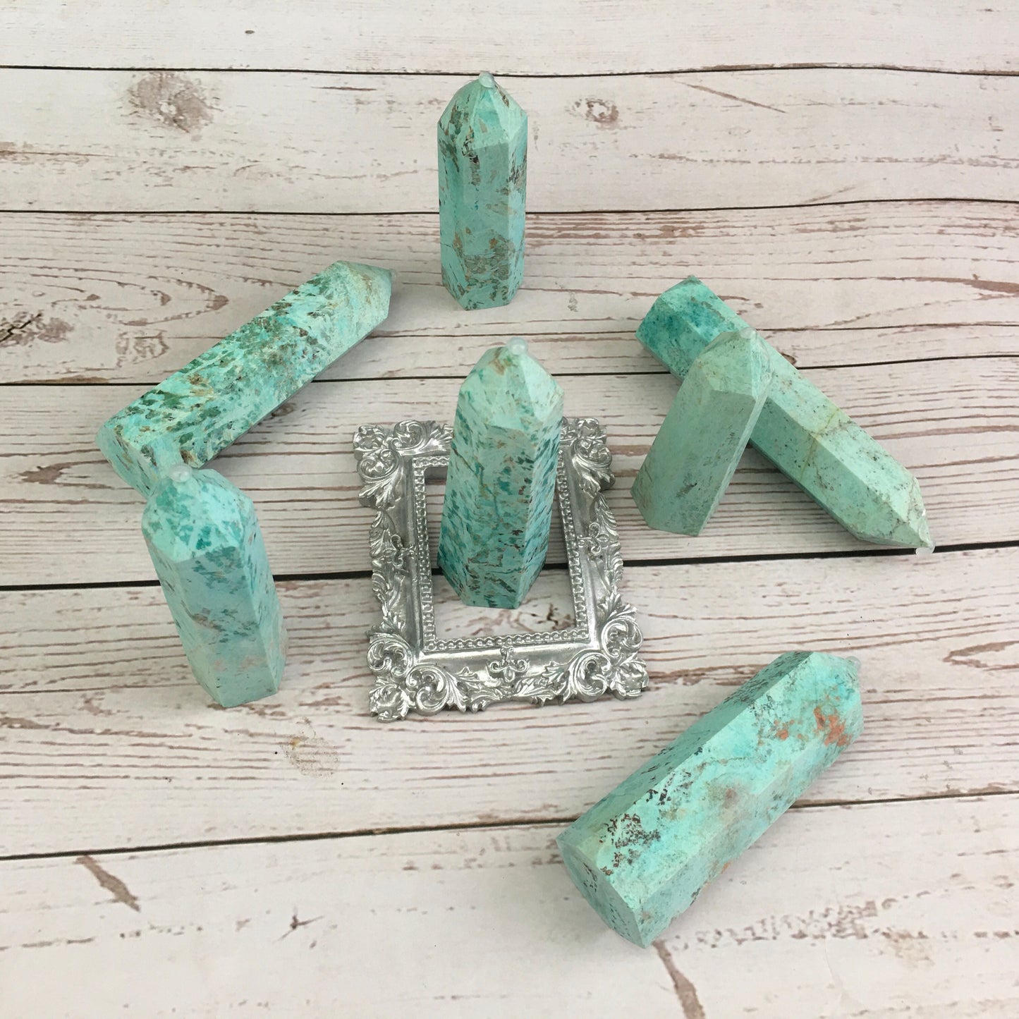 Wholesale high quality reiki natural American turquoise Healing stone tower for decoraiotion1kg
