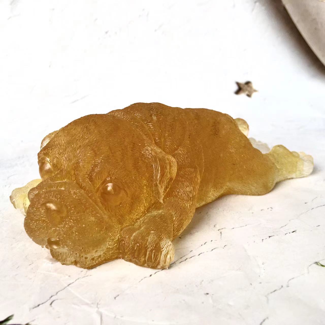 Wholesale Healing Crystal Chips Dog S for Gift Mixed and Stone Chips with Resin Natural Feng Shui Home Decoration